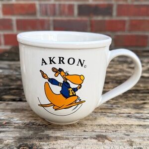 Rare University of Akron Zips Zippy the Kangaroo Mascot Ceramic Coffee Mug F1